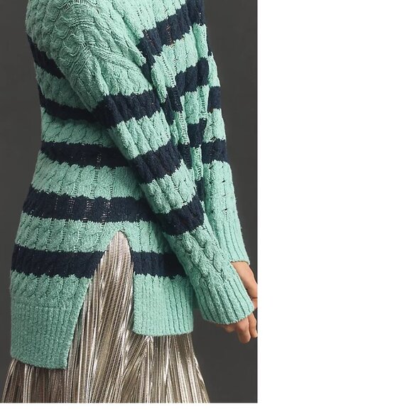 By Anthropologie Pilcro Longline Stitch Sweater size S blue color - Picture 5 of 5